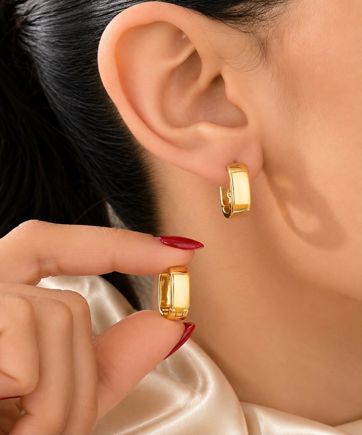 Ella Hoops — Gold Plated — view 2