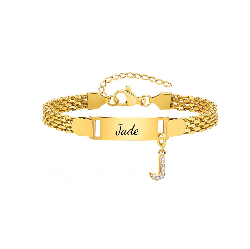 Personalised Letter & Name Bracelet — view 4