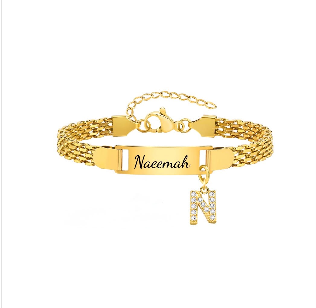 Personalised Letter & Name Bracelet — view 5
