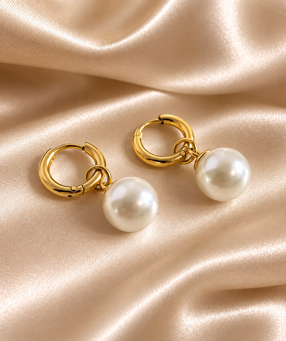Pearl Drop Earrings — view 2